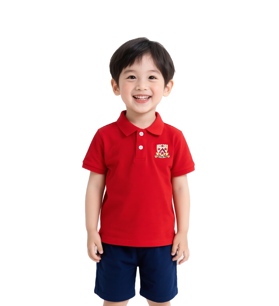 德威红色短袖POLO