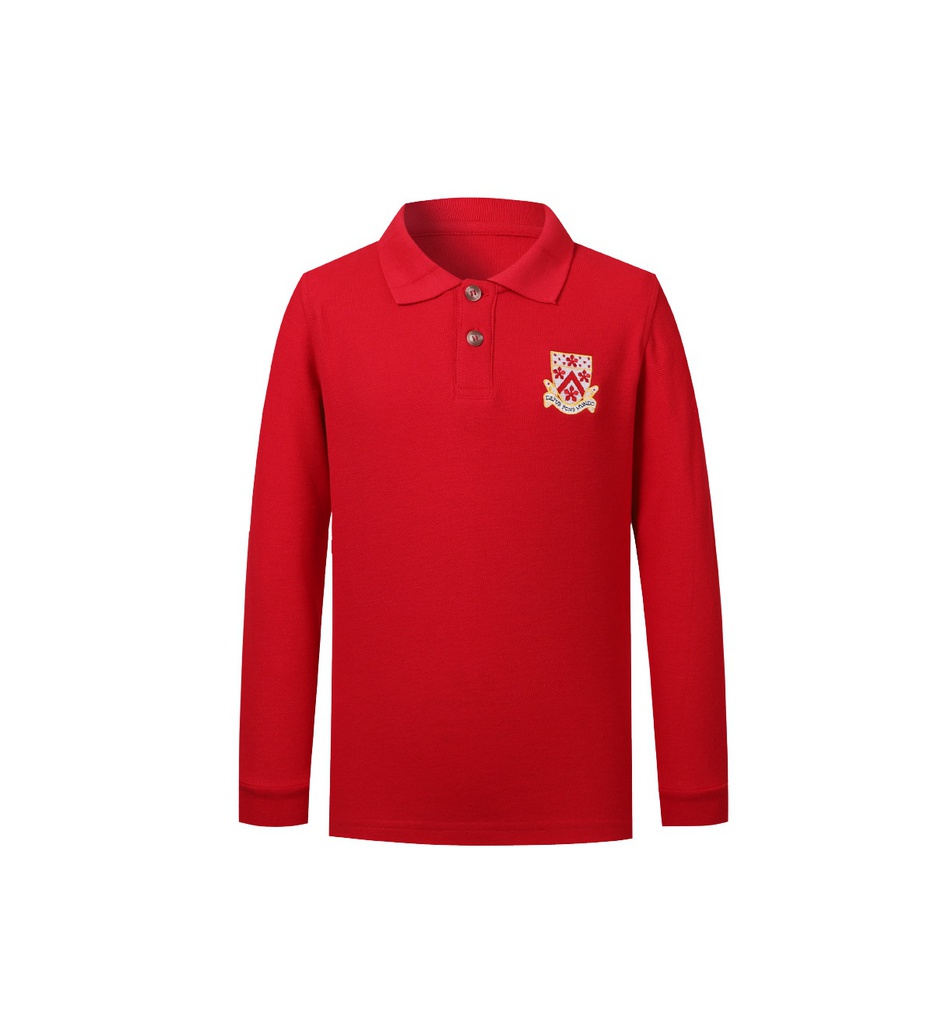 Red Long-Sleeved Polo